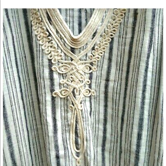 Twelfth Street Cynthia Vincent Linen Romper Stripe - Picture 4 of 9